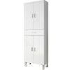 Muebles De Ba O Muebles Bonitos | Columna De Ba O Con 4 Puertas Y 1 Caj N Modelo Veneto En Color Blanco