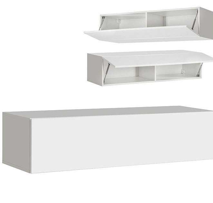 Salones Modernos Muebles Bonitos Muebles De Sal N Krista 1 (1,6M) | Conjunto De Muebles Krista 1C Blanco Y Negro (1,6M)