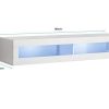 Salones Modernos Muebles Bonitos | Vitrina Colgante Modelo Krista H160Cr (160X30Cm) En Blanco