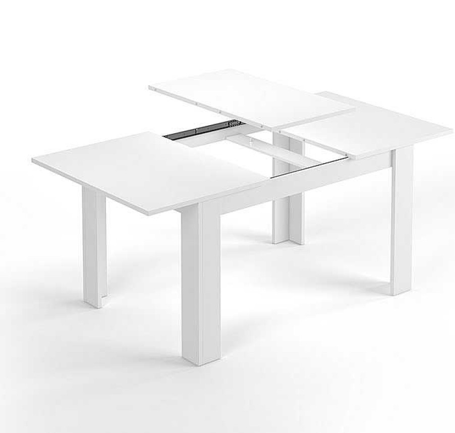 Salones Modernos Muebles Bonitos | Mesa De Comedor Extensible De 140 - 190 Cm Modelo Almenara En Color Blanco