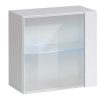 Salones Modernos Muebles Bonitos | Vitrina Colgante Modelo Berit Ld 60X60 En Color Roble Con Led