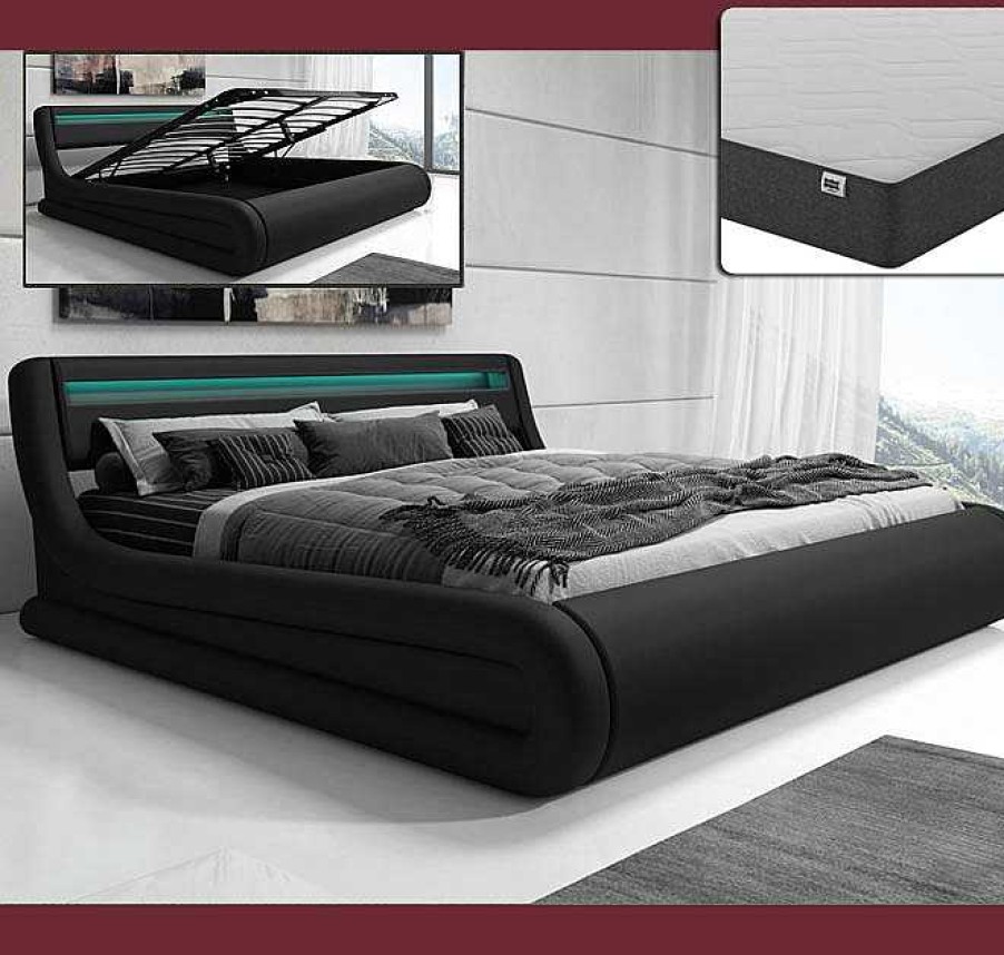 Dormitorios Muebles Bonitos Cama Canap Rodas Negro Con Colch N | Cama ...