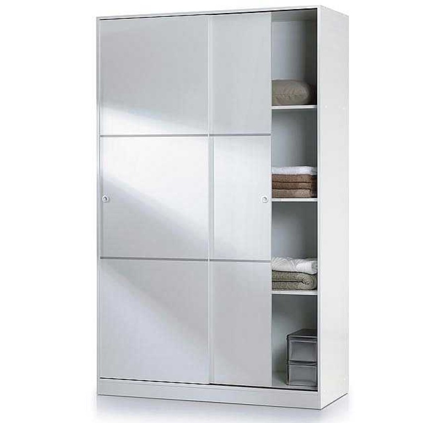 Dormitorios Muebles Bonitos | Armario De 2 Puertas Correderas Modelo Tr Poli En Color Blanco