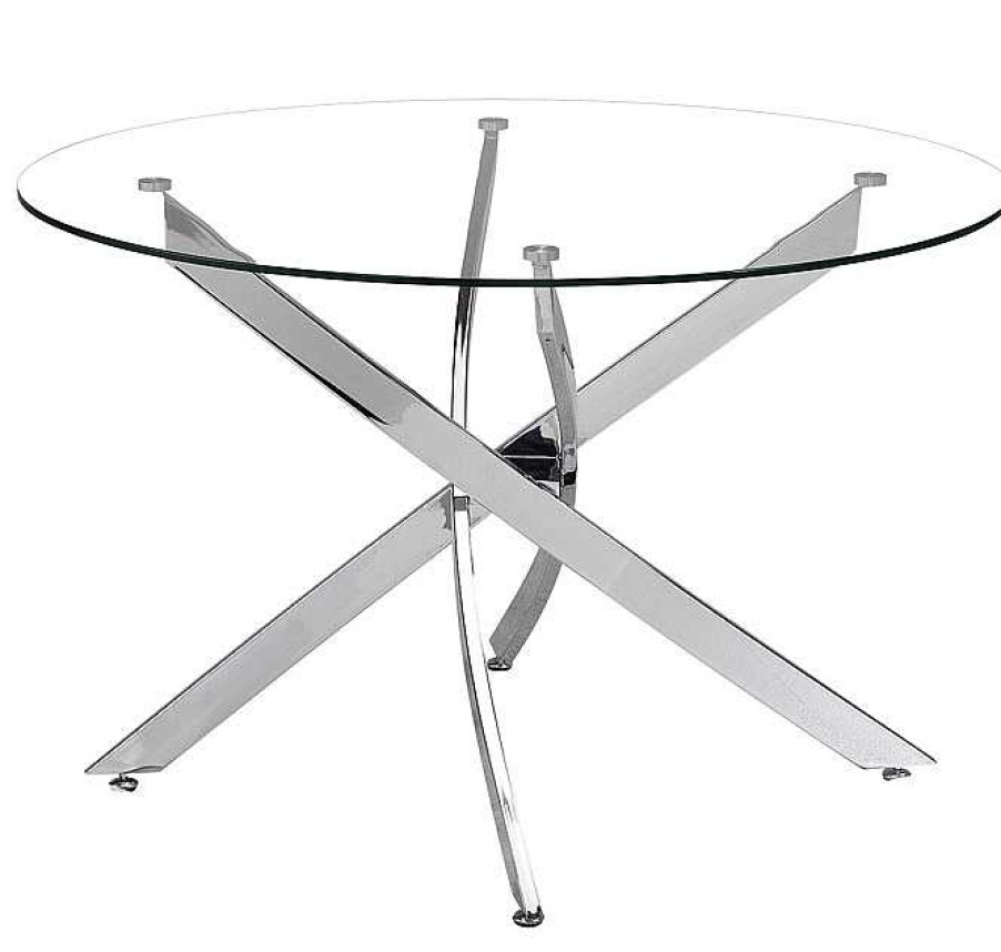 Salones Modernos Muebles Bonitos | Mesa De Comedor Aida 120 Cm Di Metro. Cristal Templado