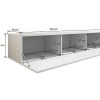 Salones Modernos Muebles Bonitos | Mueble Tv Modelo Luke H2 (160X30Cm) Color Blanco