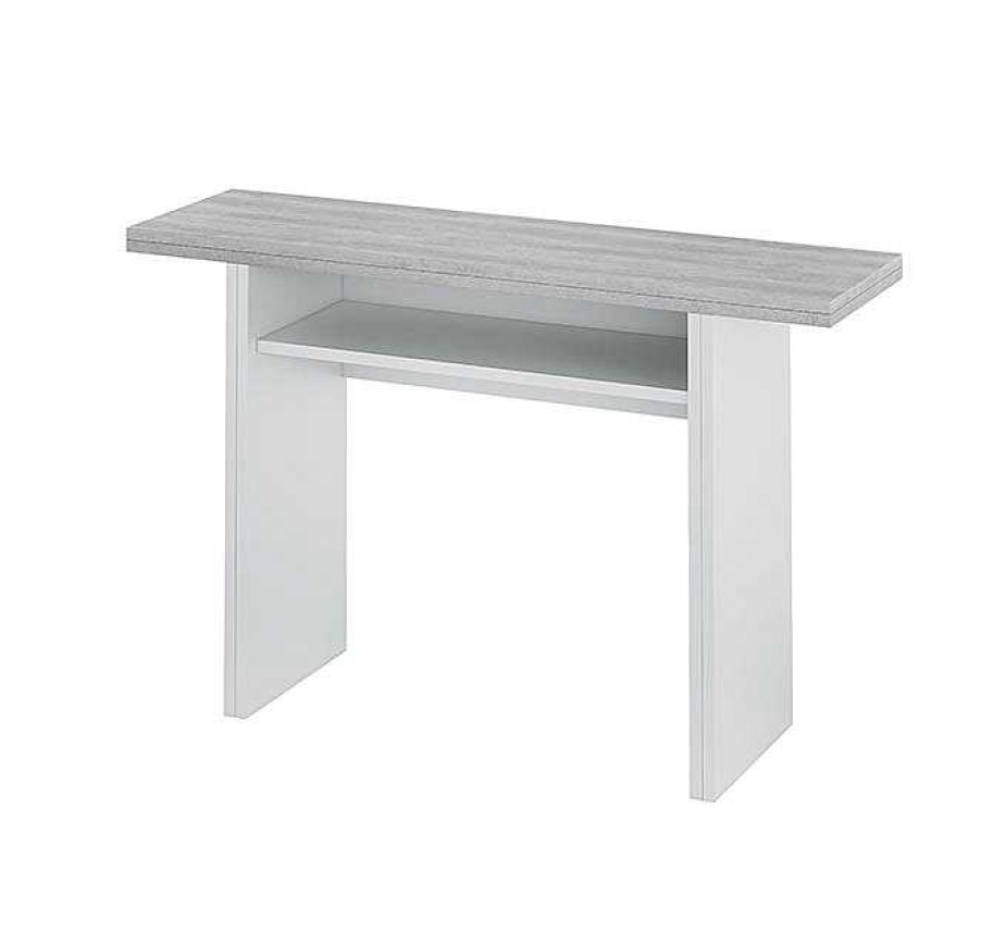 Salones Modernos Muebles Bonitos | Consola De Comedor Extensible Modelo Matera En Color Blanco Y Gris