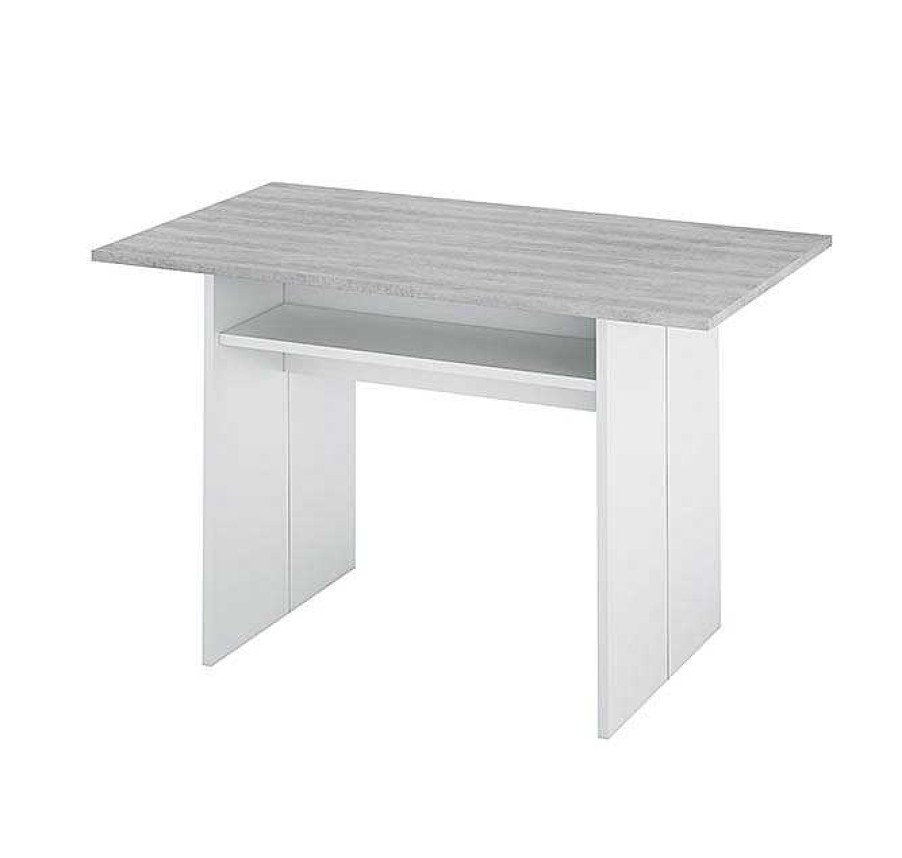 Salones Modernos Muebles Bonitos | Consola De Comedor Extensible Modelo Matera En Color Blanco Y Gris