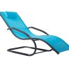 Muebles De Jard N Muebles Bonitos | Wave Chaise Longue - Aluminum - Ocean Blue On Matte Grey