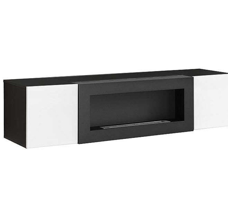 Salones Modernos Muebles Bonitos Muebles De Sal N Krista 3 (1,6M) | Conjunto De Muebles Krista 3D Negro Y Blanco (1,6M)