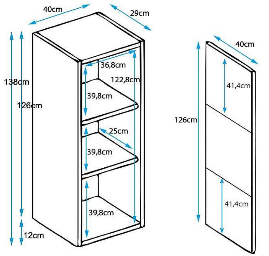 Salones Modernos Muebles Bonitos | Vitrina Modelo Luke V3 (40X138Cm) Color Negro Con Patas De Aluminio