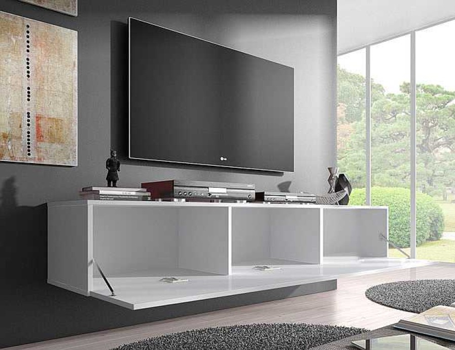 Salones Modernos Muebles Bonitos | Mueble Tv Modelo Nora H2 (160 Cm) En Color Blanco