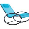 Muebles De Jard N Muebles Bonitos | Wave Rocker Longue - Aluminum - Ocean Blue On Matte Grey