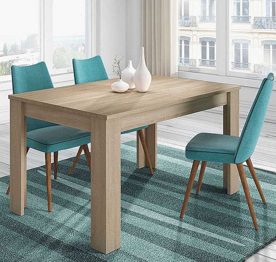 Salones Modernos Muebles Bonitos | Mesa De Comedor Extensible De 140 - 190 Cm Modelo Sagunto En Color Sonoma