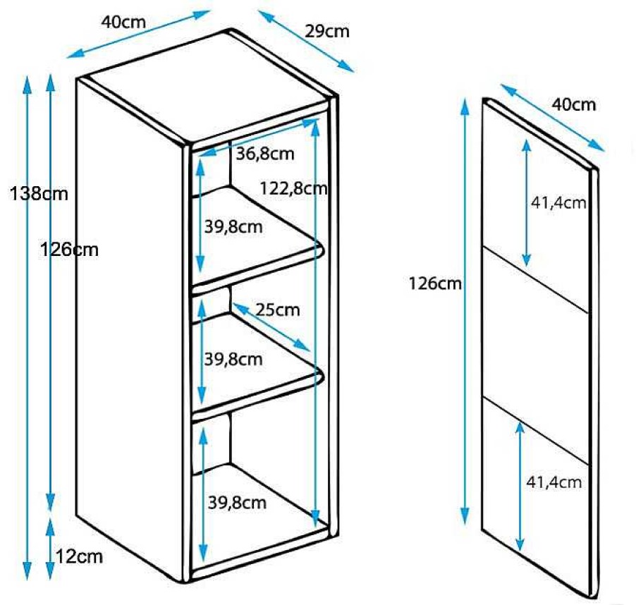 Salones Modernos Muebles Bonitos | Vitrina Modelo Luke V3 (40X138Cm) Color Blanco Con Patas De Aluminio