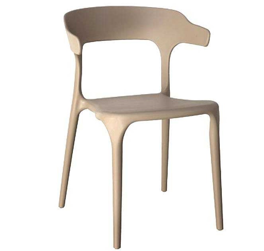 Muebles De Jard N Muebles Bonitos | Silla De Comedor Alana De Polipropileno Color Vis N