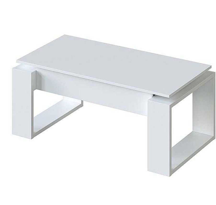 Salones Modernos Muebles Bonitos | Mesa De Centro Elevable Modelo Bellus En Color Blanco