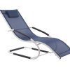 Muebles De Jard N Muebles Bonitos | Wave Chaise Longue - Aluminum - Navy On Matte White