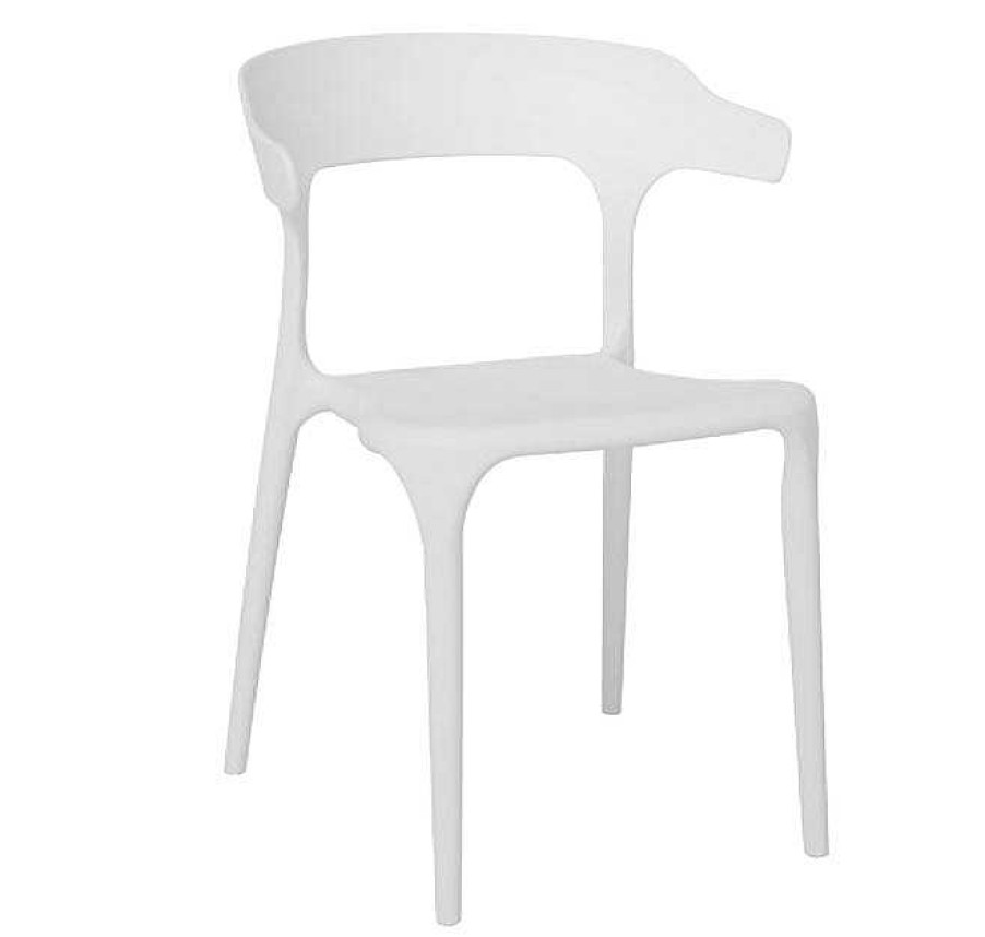 Salones Modernos Muebles Bonitos | Silla De Comedor Alana De Polipropileno Color Blanco