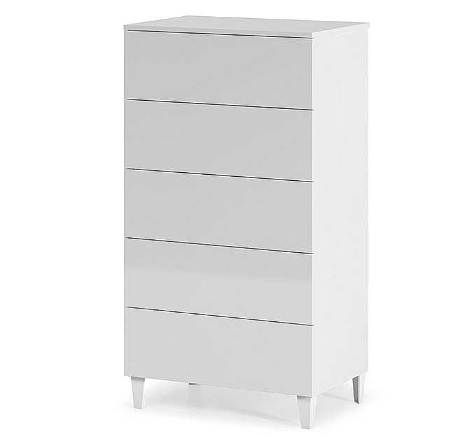 Dormitorios Muebles Bonitos | C Moda De 5 Cajones Modelo Bergen En Blanco