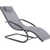 Muebles De Jard N Muebles Bonitos | Wave Chaise Longue - Aluminium - Gris On Matte Black