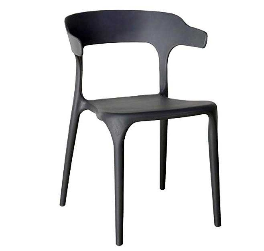 Salones Modernos Muebles Bonitos | Silla De Comedor Alana De Polipropileno Color Antracita