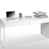 Oficina Muebles Bonitos | Mesa De Despacho 138Cm Modelo Sueca En Color Blanco