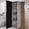 Salones Modernos Muebles Bonitos | Armario Colgante Modelo Luke V4 (40X165Cm) Color Blanco Y Negro