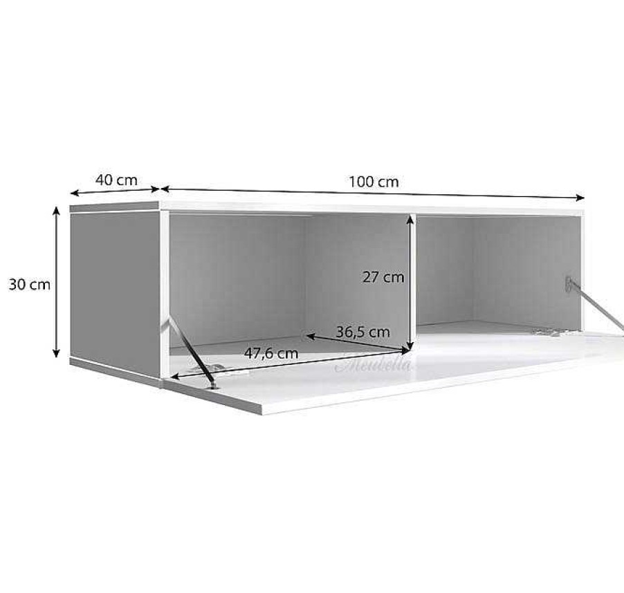 Salones Modernos Muebles Bonitos | Mueble Tv Modelo Luke H1 (100X30Cm) Color Blanco