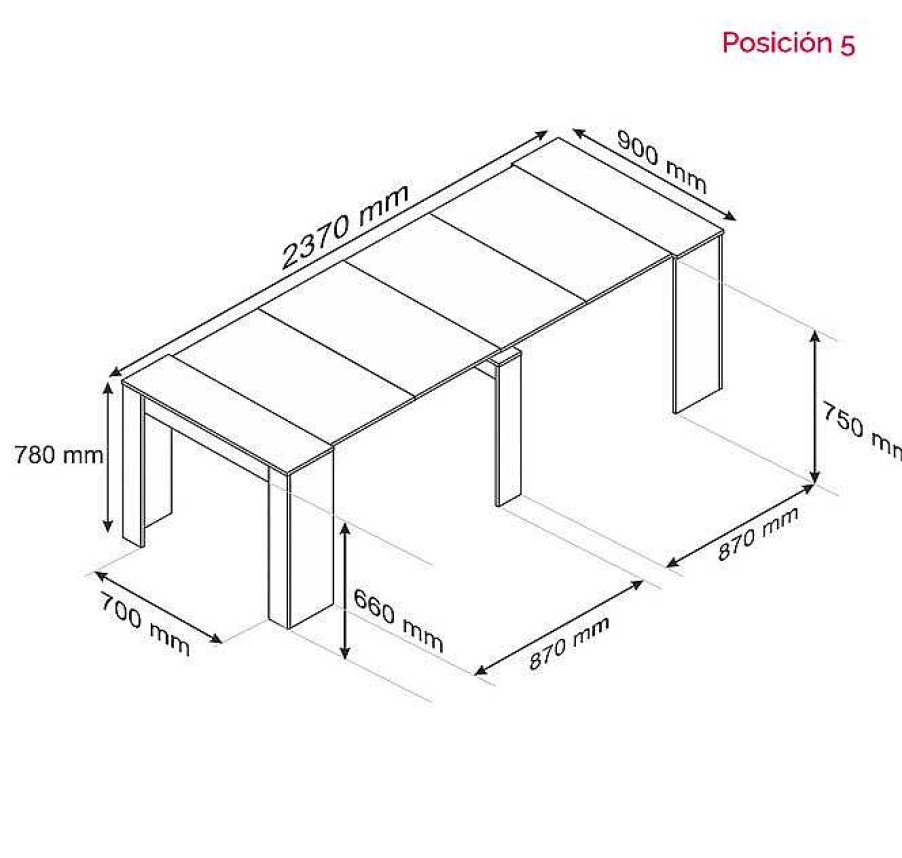 Salones Modernos Muebles Bonitos | Consola De Comedor Extensible De 51 - 237 Cm Modelo Oropesa En Color Blanco