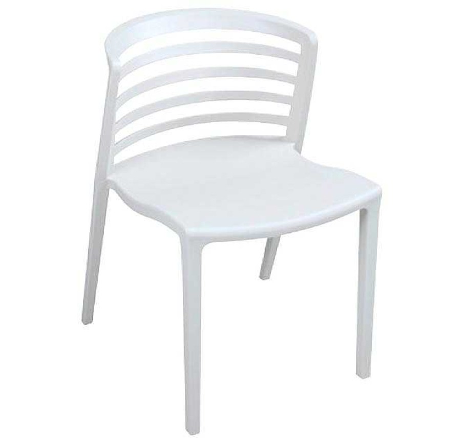 Muebles De Jard N Muebles Bonitos | Silla De Comedor Solano De Polipropileno Color Blanco