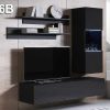 Salones Modernos Muebles Bonitos Muebles De Sal N Luke 6 En Varios Colores (1,6M) | Conjunto De Muebles Luke 6B Negro (1,6M)