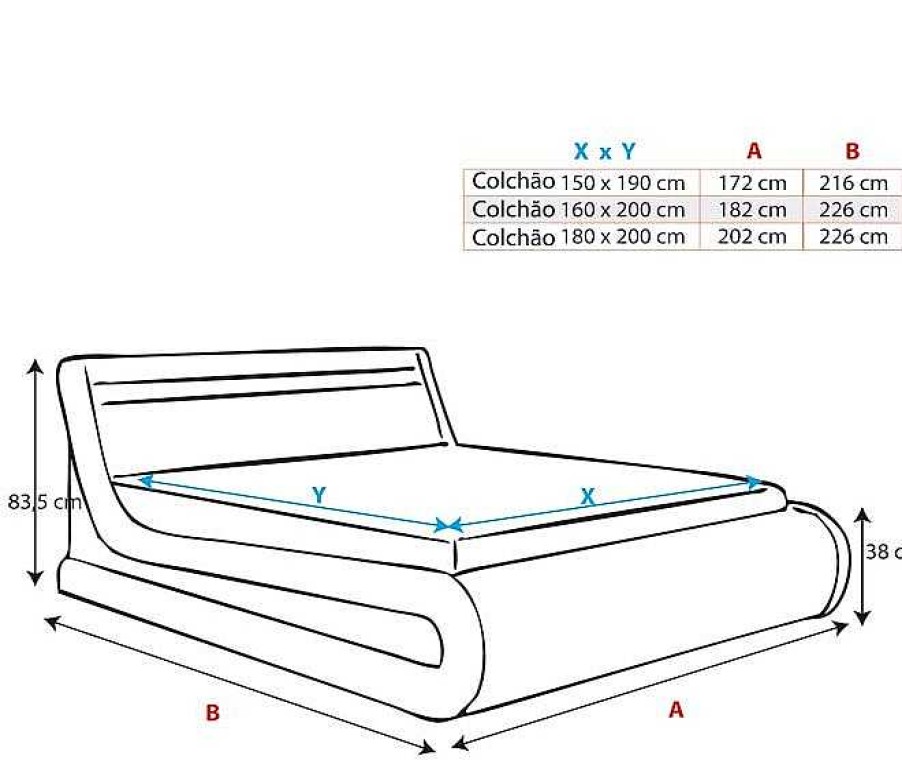 Dormitorios Muebles Bonitos | Cama De Matrimonio Con Canap Rodas En Color Negro (150X190Cm)