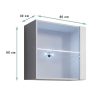 Salones Modernos Muebles Bonitos | Vitrina Colgante Modelo Aitana Q1L (60X60Cm) En Color Blanco Con Luz Led