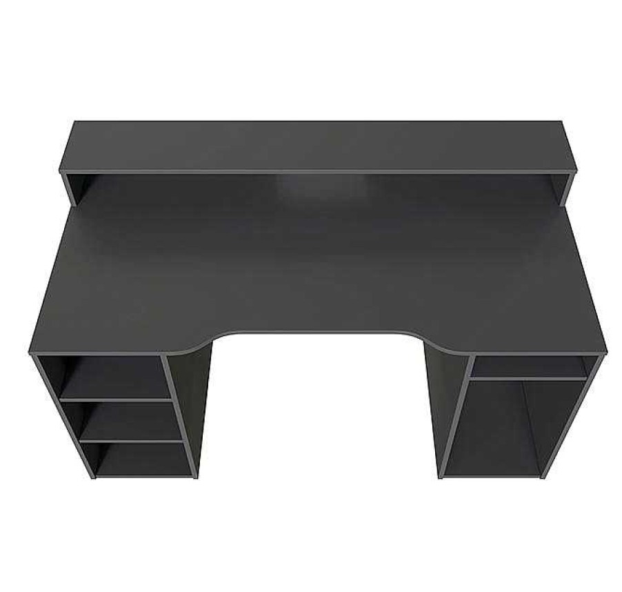 Oficina Muebles Bonitos | Mesa De Ordenador Gamer Modelo Star En Color Gris