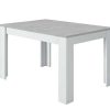 Salones Modernos Muebles Bonitos | Mesa De Comedor Extensible 140 - 190 Cm Modelo Sagunto En Color Blanco Y Cemento