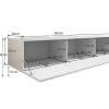 Salones Modernos Muebles Bonitos | Mueble Tv Modelo Luke H2 (160X42Cm) Color Blanco Con Patas De Aluminio