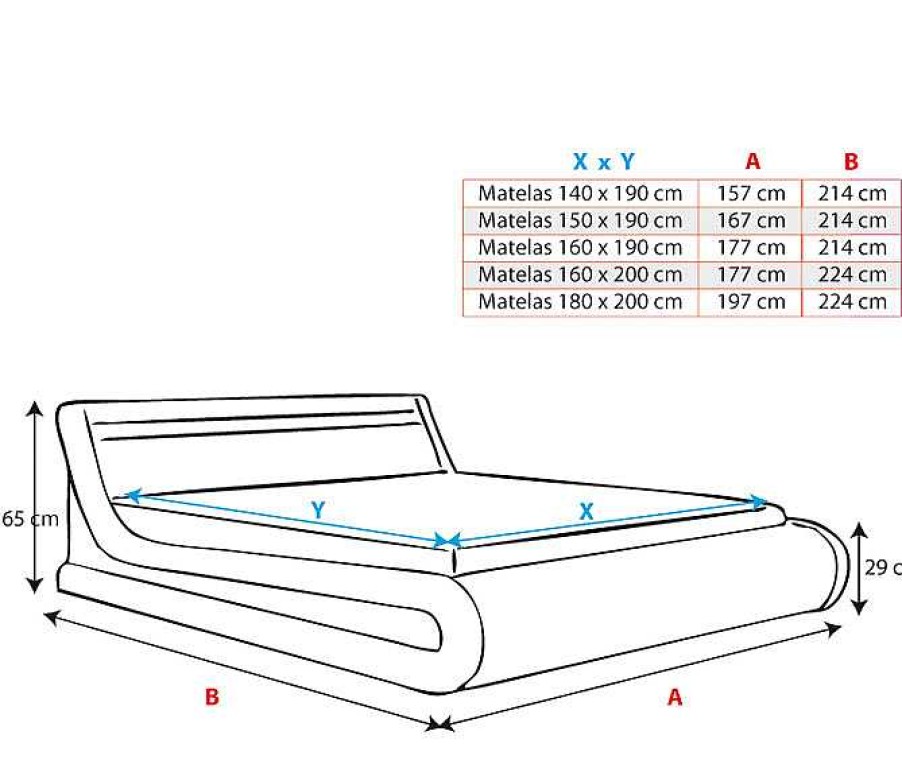 Dormitorios Muebles Bonitos Cama Canap Parisina En Color Negro | Cama De Matrimonio Con Canap Parisina En Color Negro (140X190Cm)