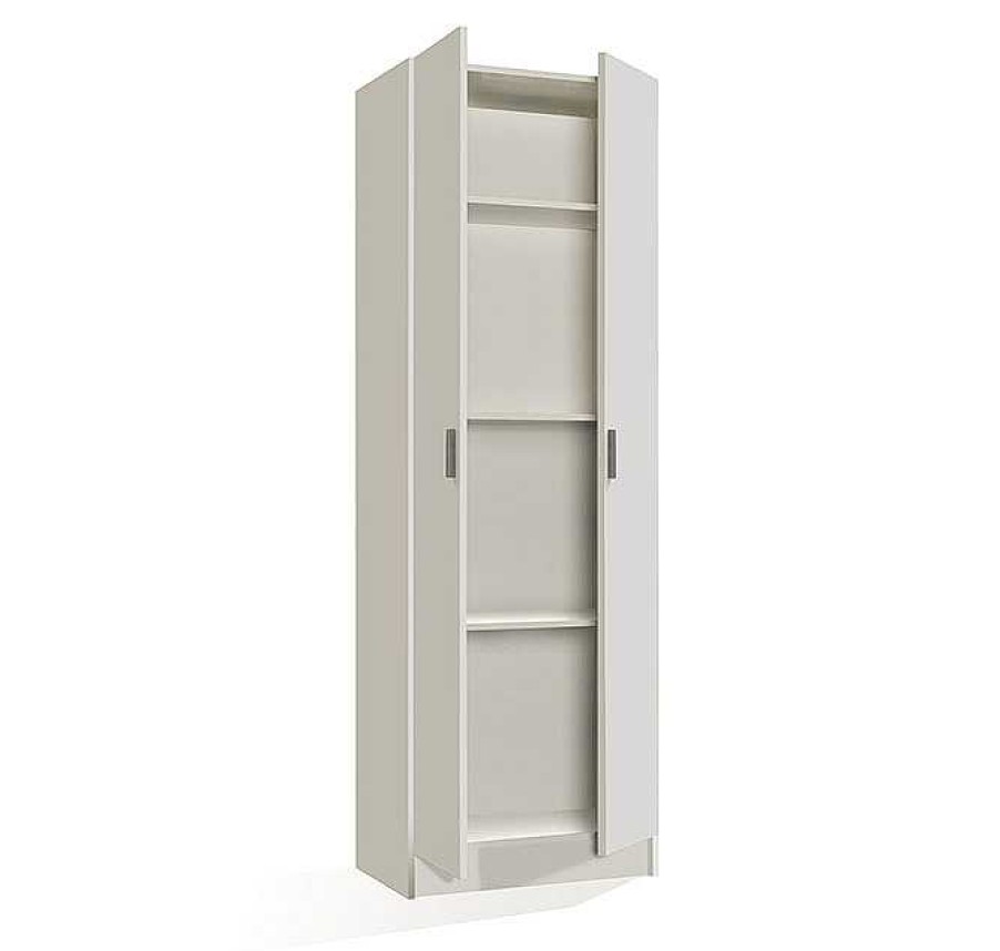 Recibidores Modernos Muebles Bonitos | Armario Multiusos 2 Puertas Modelo Benicarlo En Color Blanco