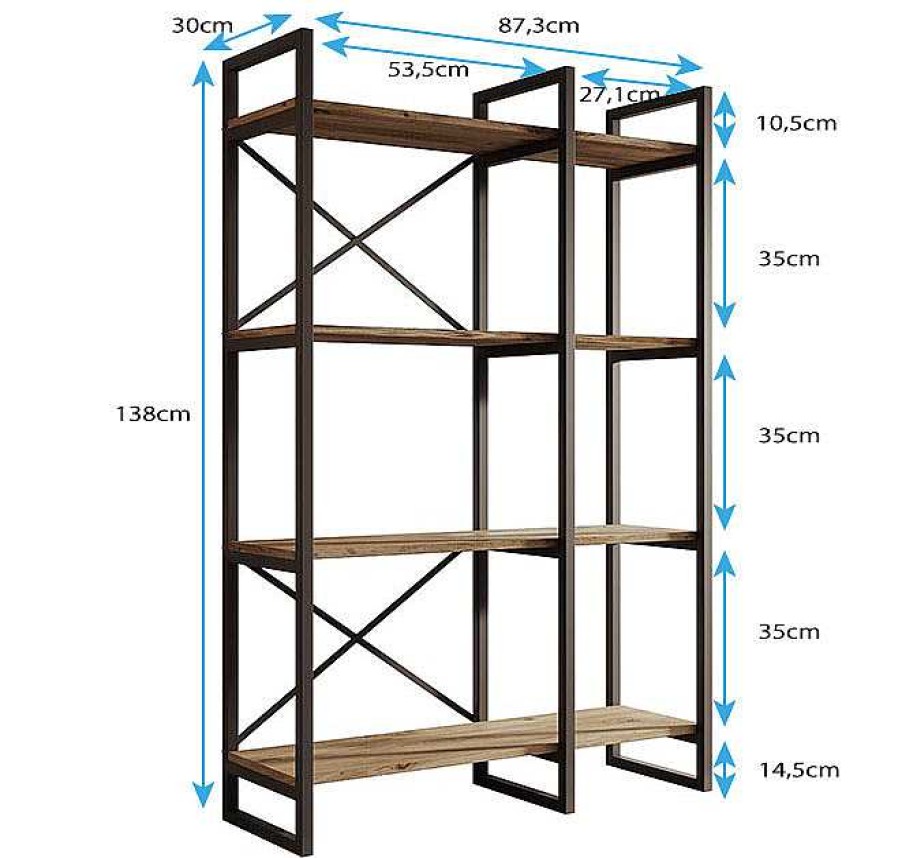 Oficina Muebles Bonitos | Estanter A Modelo Factory E2 (87,5 Cm) En ...