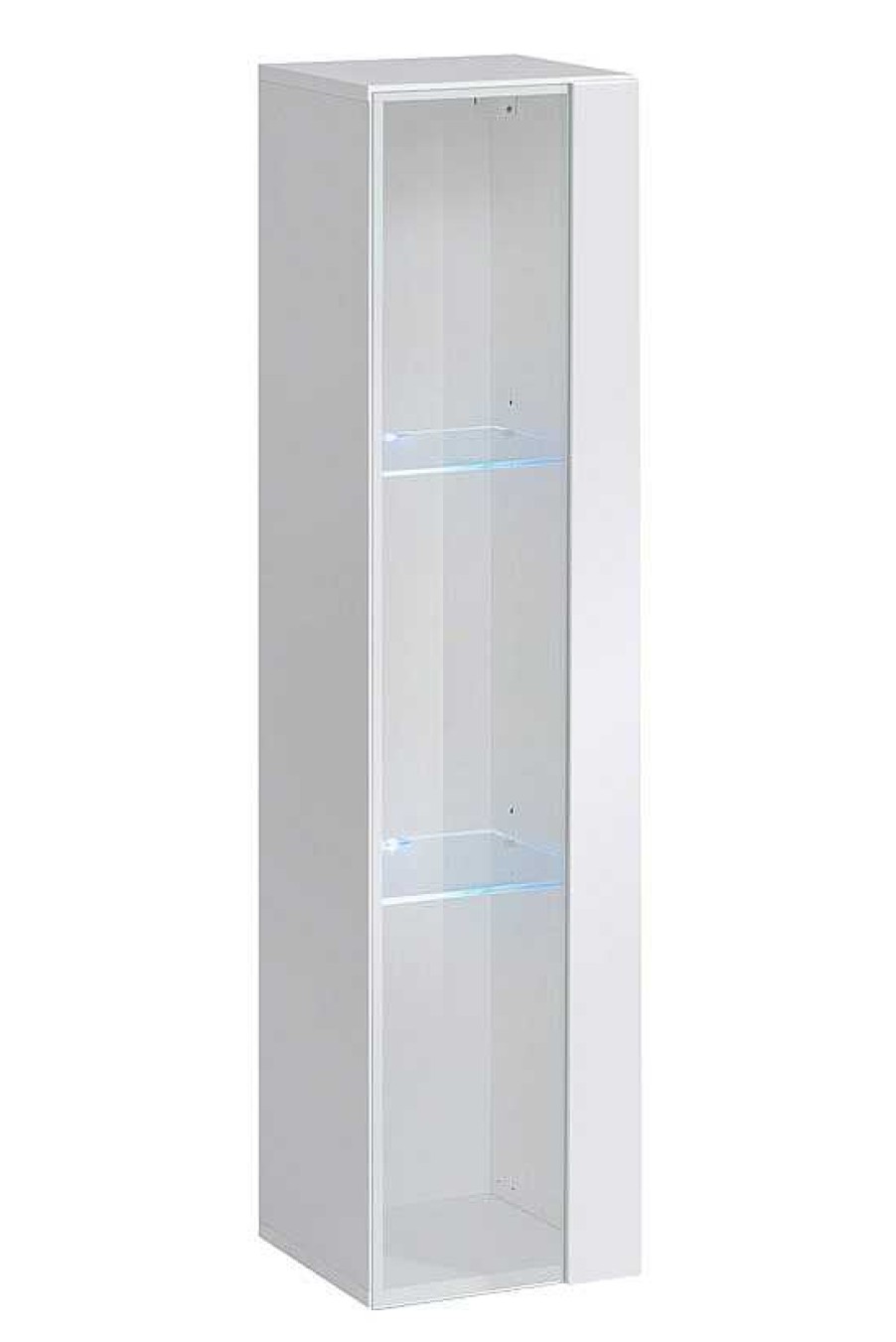 Salones Modernos Muebles Bonitos | Vitrina Colgante Modelo Berit Ld 30X120 En Color Roble Con Led