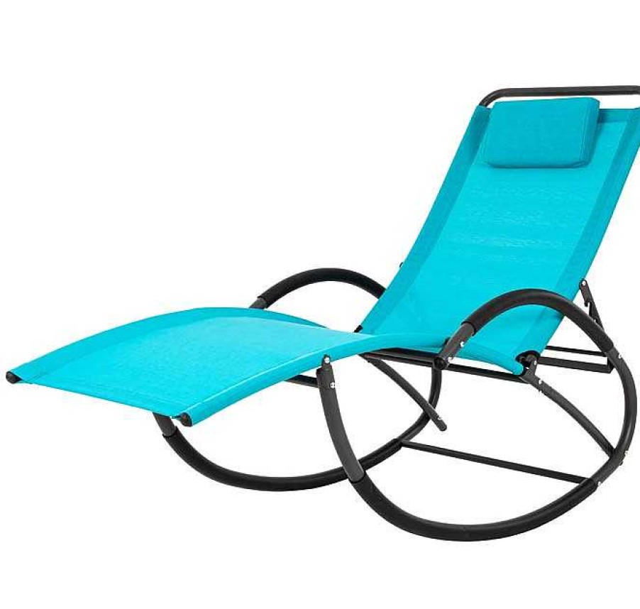 Muebles De Jard N Muebles Bonitos | Chaise Wave Laze Longue - Steel - True Turquoise