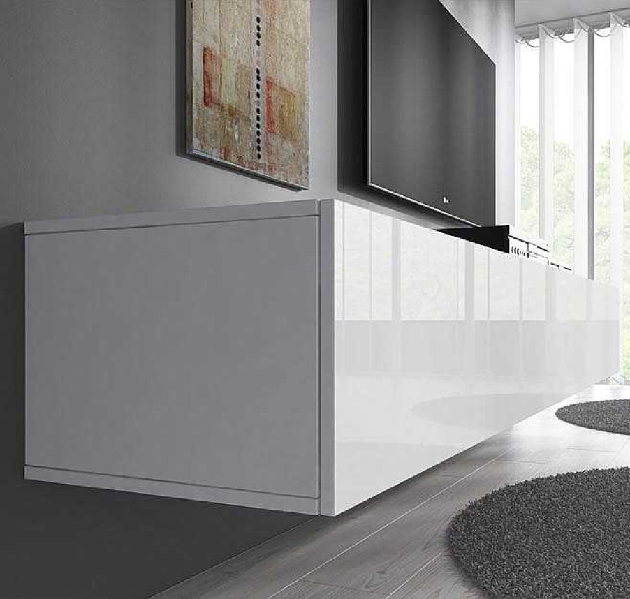 Salones Modernos Muebles Bonitos | Mueble Tv Modelo Nora H2 (160 Cm) En Color Blanco